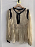 MAGLIA ZARA TGS BEIGE/NERO VELATO