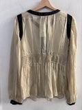 MAGLIA ZARA TGS BEIGE/NERO VELATO