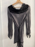 CAMICIA ZARA TGS GRIGIO/NERO A RIGHE