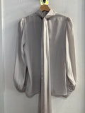 MAGLIA ZARA TGM GRIGIO PERLA C/FIOCCO