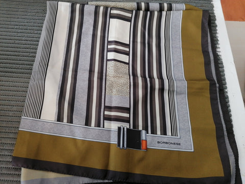 FOULARD BORBONESE IN SETA VERDE FANTASIA