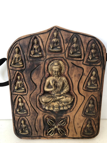 TAVOLA BUDDA RELIGIOSA IN LEGNO H29XL23XP2 CM
