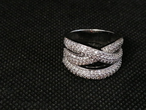 ANELLO INTRECCIATO STRASS