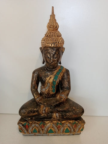 BUDDHA IN LEGNO H35XL18XP5 CM