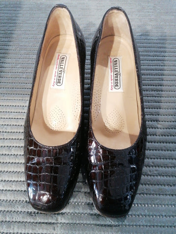 SCARPE VALLEVERDE MIS.36 MARRONE MARTELLATO LUCIDO