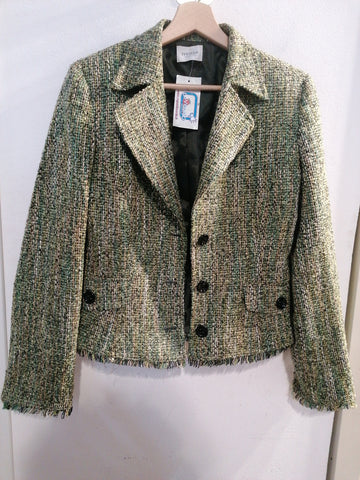 GIACCA BLAZER MOTIVI TG44 VERDE SFRANGIATO