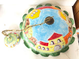 SOSPENSIONE UNA LUCE IN CERAMICA NINO PARRUCCA H10XDIAMETRO40 CM