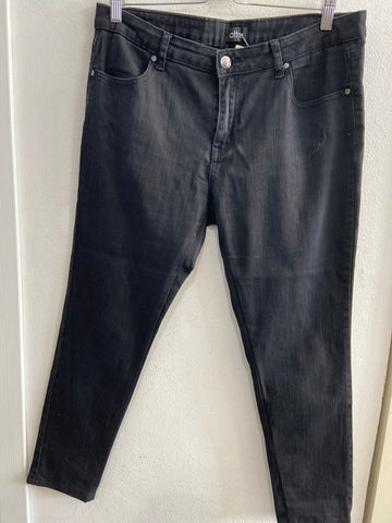 JEANS OLTRE TG48 NERO DONNA