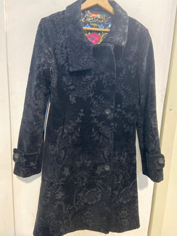 CAPPOTTO DESIGUAL MIS.40 NERO VELLUTO DONNA