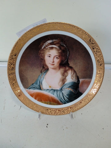 PIATTO PORCELLANA LIMOGES RITRATTI DI DAME H2XDIAMETRO20 CM