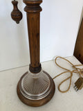 LAMPADA CLASSICA IN LEGNO E VETRO H63XD34 CM