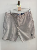 BERMUDA UMM TG 48 A RIGHE BIANCO MARRONE UOMO