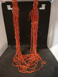 COLLANA IN TESSUTO CORALLO C/BORCHIETTE