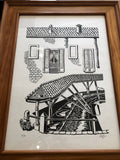 QUADRO CAFISO "VECCHIA MILANO" 1975  TIRATURA LIMITATA 7/70 H88XL67CM