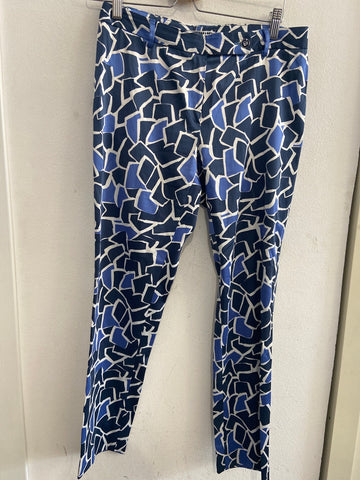 PANTALONE SANGERMANO TG42 BLU FANTASIA