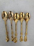 6 CUCCHIAINI DOLCE VERGOLDET H10XL2 CM