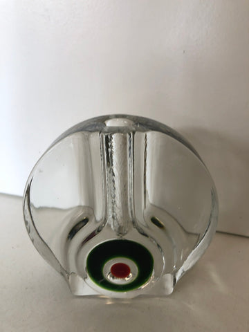 MONOFIORE IN VETRO VINTAGE H10XL8XP2 CM ( CON IMPERFEZIONE )
