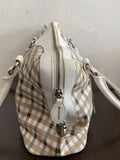 BORSA A SPALLA AQUASCUTUM BIANCA/BEIGE A QUADRETTI