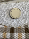 BORSA A SPALLA AQUASCUTUM BIANCA/BEIGE A QUADRETTI
