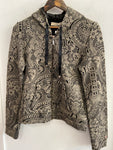 FELPA JUST FOR YOU MILANO TGM NERO/BEIGE RICAMATO