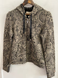 FELPA JUST FOR YOU MILANO TGM NERO/BEIGE RICAMATO
