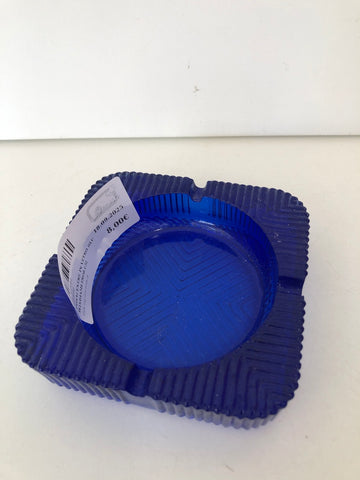 POSACENERE IN VETRO BLU H2XDIAMETRO8 CM