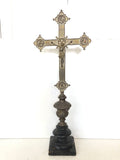 CROCE DA TAVOLO IN METALLO H70XL10XP10 CM ( DA RESTAURARE )