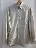 CAMICIA UOMO OSVALDO RUGGIERI MIS.44 BIANCO A QUADRETTI MARRONE