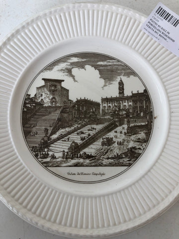 PIATTO MURALE IN PORCELLANA WEDGWOOD VEDUTA DEL ROMANO CAMPIDOGLIO DIAMETRO25 CM