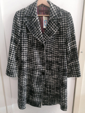 CAPPOTTO C.PIGNATELLI TG46 NERO/BIANCO DONNA