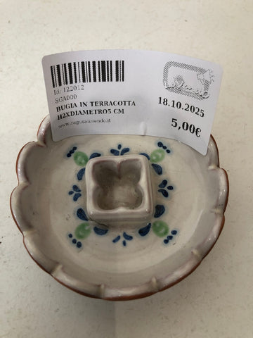 BUGIA IN TERRACOTTA H2XDIAMETRO5 CM