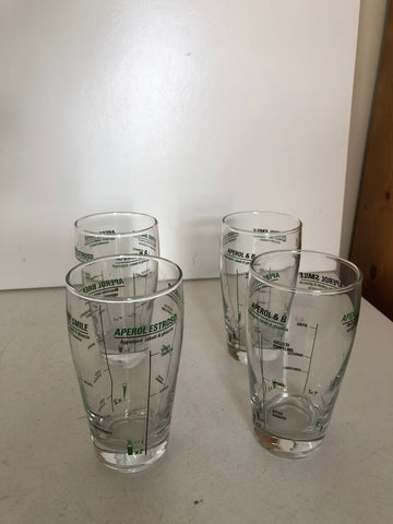 4 BICCHIERI IN VETRO COCKTAIL APEROL H10XDIAMETRO5 CM