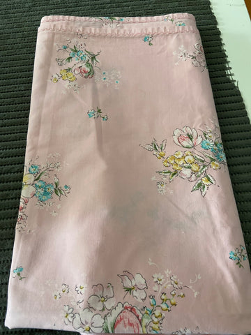 TOVAGLIA 78x160 ROSA CON FIORI