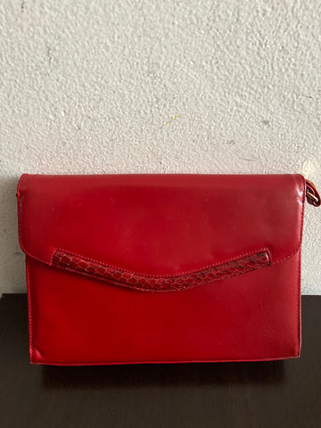 BORSETTA VINTAGE ESSEPI ROSSA IN PELLE