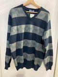 MAGLIONE HARMONT&BLANE TGL VERDE RIGHE GRIGIO