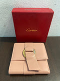 PORTAFOGLIO VINTAGE CARTIER IN PELLE ROSA(PARI AL NUOVO)