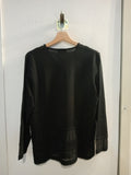 MAGLIA LIOLA' TG48 NERO C/STRASS MISTO LANA