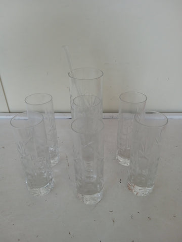 SERVIZIO COCKTAIL IN CRISTALLO BOHEMIA 7 PZ
