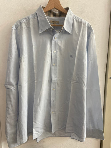 CAMICIA BURBEERY TGXXL AZZURRO UOMO
