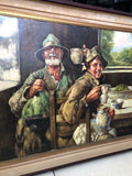 OLIO SU TELA "TIROLESI UBRIACHI" H80XL100 CM