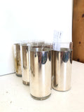 6 X BICCHIERE CON PLACCA IN LAMINA ARGENTO