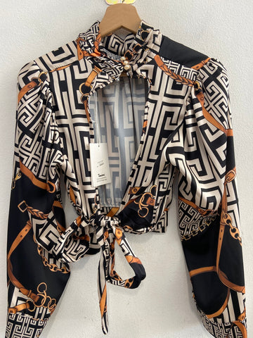 CAMICIA TIMIAMI T.U. FANTASIA NERO/BIANCO(PARI AL NUOVO)