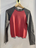 MAGLIONE MOSCHINO JEANS TGS ROSA/GRIGIO