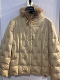 PIUMINO DONNA TGM BEIGE C/COLLO PELLICCIA DONNA