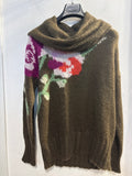 MAGLIONE BENETTON TGL MARRONE A FIORI