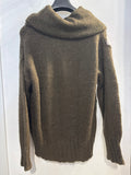 MAGLIONE BENETTON TGL MARRONE A FIORI