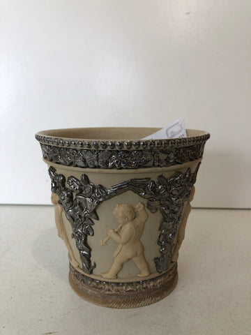 ANTICO CACHE POT IN PORCELLANA VILLEROY & BOCH H12XDIAMETRO10 CM