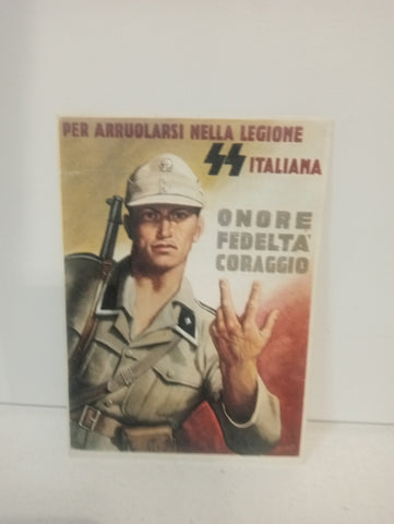 CARTOLINA ONORE FEDELTA' CORAGGIO 14X10 CM