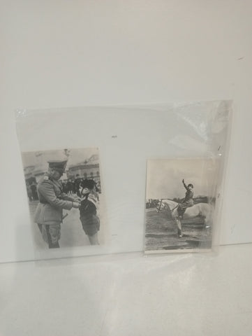 COPPIA CARTOLINE MUSSOLINI 15X10 CM