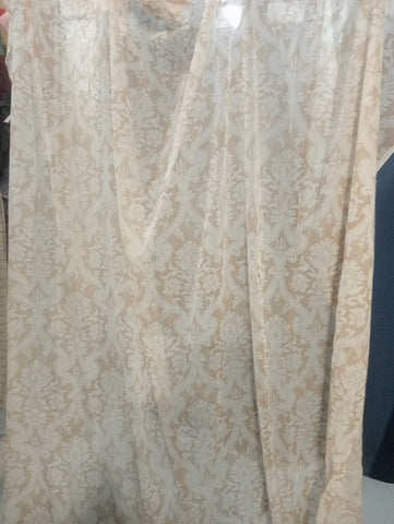 TENDA C/FETTUCCIA L 80X250 BEIGE FIORI BIANCHI